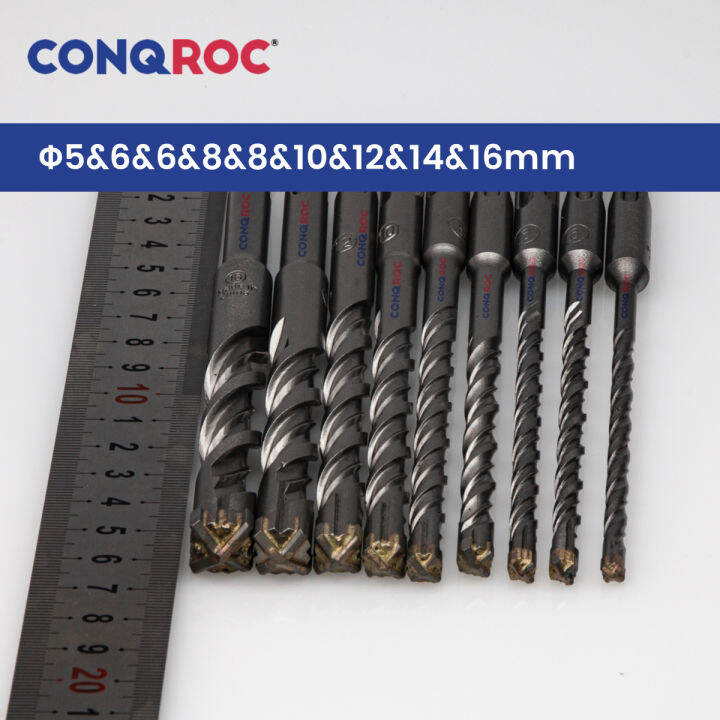 9-pieces-160mm-sds-plus-masonry-drill-bits-kit-multi-point-carbide-tipped-twin-spiral-hammer-drill-bits-set-with-case