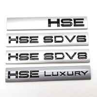 สัญลักษณ์ HSE SDV8โลโก้ SDV6 HSE หรูหราสำหรับ LAND ROVER RangeRover สติกเกอร์ด้านข้างท้ายรถดัดแปลงตกแต่งโลหะ