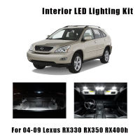 19pcs Canbus LED Bulbs Interior Map Dome Door Light Kit For 2004-2007 2008 2009 Lexus RX330 RX350 RX400h License Plate Lamp