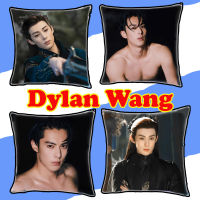 (พร้อมส่งจากไทย) หมอนผ้ากำมะหยี่พิมพ์ลายหวังเฮ่อตี้ Wang Hedi หรือ Dylan Wang ขนาด 36x36 ซม.