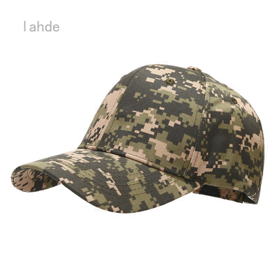 หมวกกีฬากลางแจ้งเบสบอลลายพรางหมวกฤดูหนาวทรงทหารหมวกใส่กลับด้านหมวกบังแดดสำหรับเดินทางแบบปรับได้