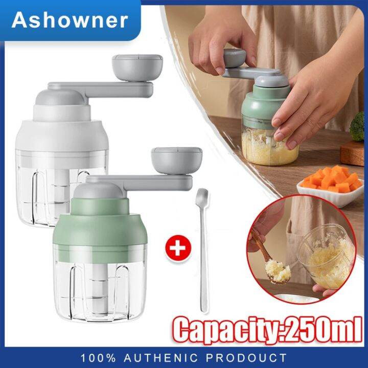 Mini Manual Hand Chopper Hand Crank Onion Spinner Food Chopper With