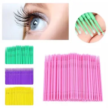 400 PCS Disposable Micro Applicators, Micro Brushes for Eyelash Extensions,  Makeup and Personal Care- 4 X 100PCS(Green) 