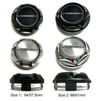 Style car 4pc 64/68mm Vossen Black Silver Sticker Car Wheel Centre Sport Rim Cap Fit for Vossen Wheel