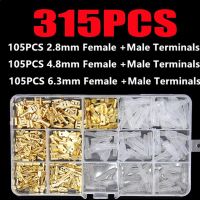 315Pcs Insulated Male Female Wire Connector 2.8/4.8/6.3mm Electrical Wire Crimp Terminals Spade Connectors Assorted Kit