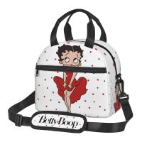 Betty Boop กระเป๋าสะพายฉนวนกระเป๋าใส่ข้าวกลางวันกระเป๋าอาหารกลางวันใช้ซ้ำได้กระเป๋าใส่ข้าวกลางวัน