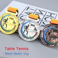 Table Tennis Medal School Sports Competition Medal Gold Silver Bronze Ping Pong Ball Medals Childrens Gold Medals 7cm 100g