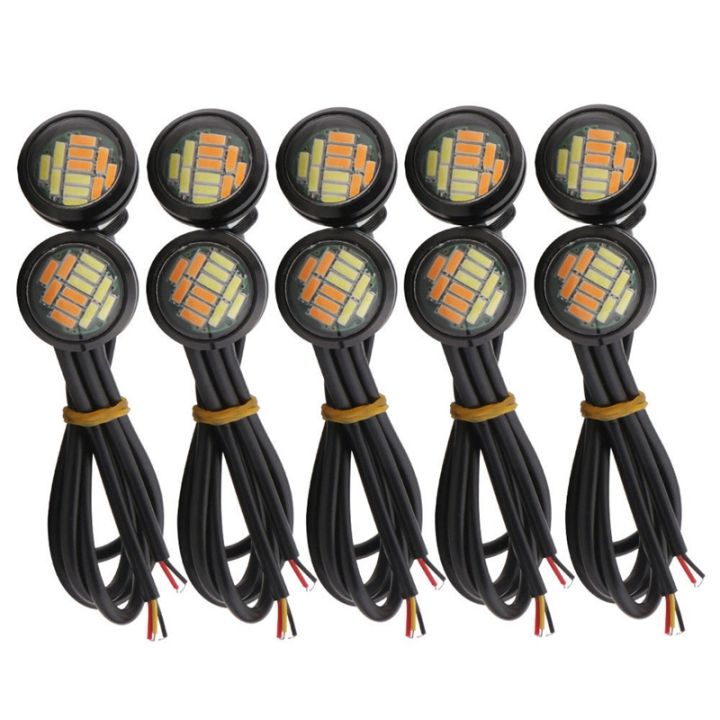 10-pcs-12v-23mm-dual-color-switchback-4014-smd-12-led-drl-eagle-eye-daytime-light-car-motor-turn-lights