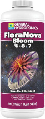 General Hydroponics FloraNova Bloom, One-Part Nutrient, 1 Quart 1 quart FloraNova Bloom