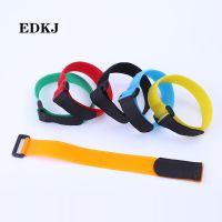 Nylon Hook and Loop Strap Cable Ties 200 300 400 500 600mm Length 20 25mm Width Self-adhesive Reusable Cord Tidy PC TV Cable Management