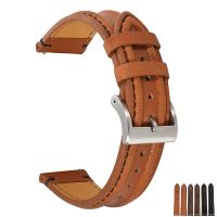 Watchband leather strap First layer cowhide 20mm 22mm watch strap bracelet for samsung watch 3 /huawei watch gt 2 UTHAI Z44