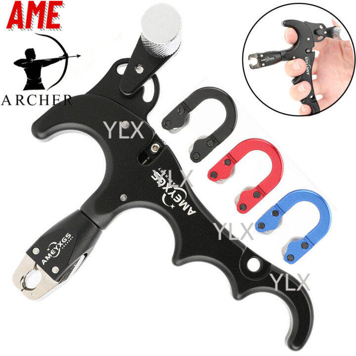 4 Finger Release Aids Thumb Trigger D Loop Ring Compound Bow Lazada