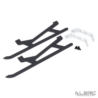 ขาสกี ALZRC DEVIL 450 450L 465 480 โลหะคาร์บอน Landing Skid ชุด Fit T-REX 450L RC เฮลิคอปเตอร์อะไหล่