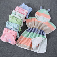 23 Designs 6 layers baby cloak bathrobe bath towel 60*65cm kids cloak hooded towel with poncho children hooded bath towel