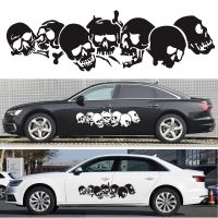 2PCS Skull Cover Vinyl Decal Large Graphic Side Door Modification Decorative Sticker Truck Car Window Funny Car Accessories