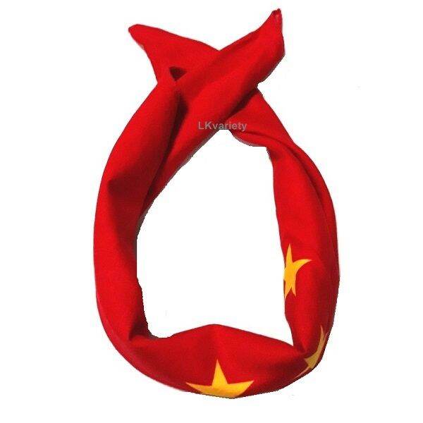 ผ้าลายธงชาติจีน-bandana-china-flag-scarf-chinese-headband