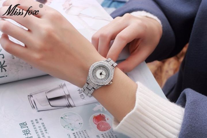 แฟชั่นสแตนเลสสตีลคริสตัลผู้หญิงนาฬิกาแบรนด์ดังหรูหราสุภาพสตรีนาฬิกาข้อมือ-charm-casual-ผู้หญิงนาฬิกา-reloj-mujer