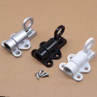 Aluminum Alloy White/Gray Window Gate Security Pull Ring Spring Bounce Door Bolt Automatic Latch Lock Black Grey Window