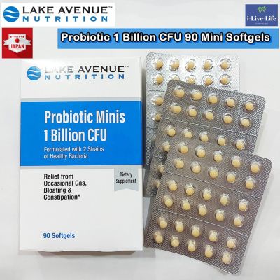 Probiotic Minis 2 Strains of Healthy Bacteria 1 Billion CFU 90 Mini Softgels - Lake Avenue Nutrition