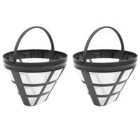 2Pack No.4 Reusable Coffee Maker Basket Filter for Cuisinart Ninja Filters, Fit Most 8-12 Cup Basket Drip Coffee Machine