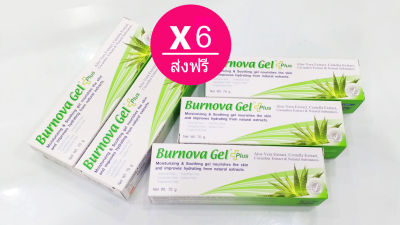 ของแท้ x 6 หลอดส่งฟรี (ส่ง Flash Express) - Burnova Gel Plus 70 g - เบอร์นโนว่า 70 กรัม