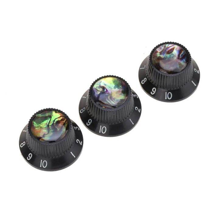 Musiclily Pro Plastic Metric Size Abalone Top Strat Knobs For Squier ST