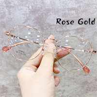 Anti Radiation Myopia Metal Frame Round Eyeglass for Women