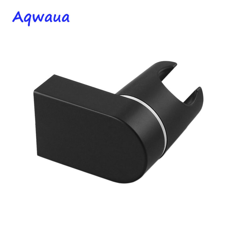 aqwaua-shower-head-holder-bracket-stand-2-position-for-bathroom-use-standard-size-bath-accessories-matt-black-abs-plastic