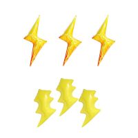 3pcs Yellow Lightning Bolt Balloons Large Flash Foil Party Stylish Lightning Bolt Balloon Birthday Party Baby Shower Decor Balloons