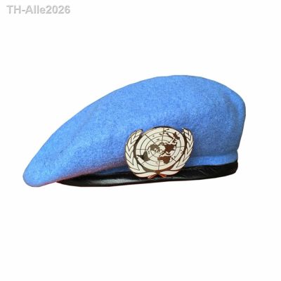 ❏✕ UN BLUE BERET Nations Peacekeeping Force Cap Hat With Badge Size 58 59 60 cm