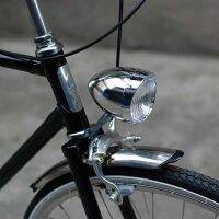 Retro Vintage Bicycle 3LED Front Light Headlight Safety Warning Night Light Bike Decoration Black Silver