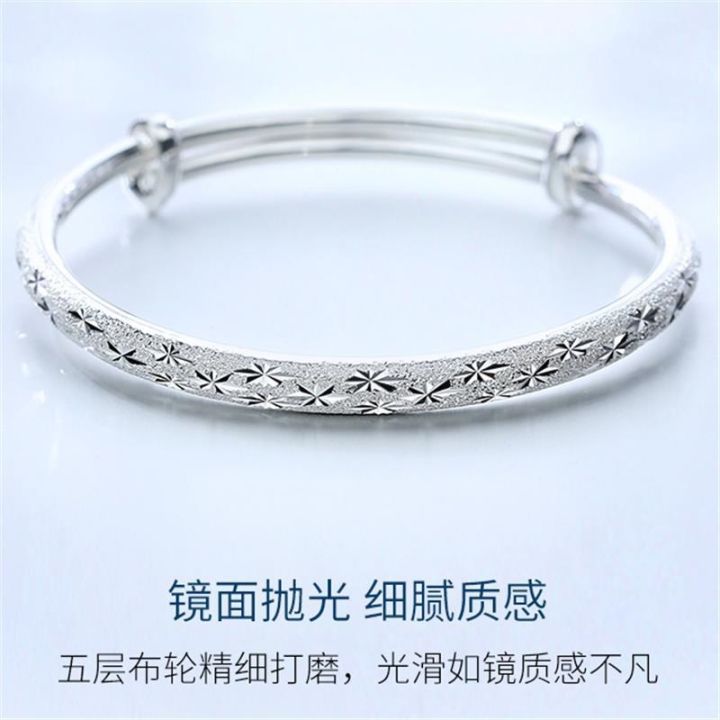 sterling-silver-bracelet-female-s999-solid-all-over-the-sky-star-fine-young-girlfriend-a-gift-can-be-adjusted