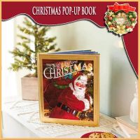 Christmas Pop-Up Book with Light Sound on Christmas Eve The Night Before Christmas Decoration New Year Gifts for Children Kids