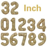 【hot】♠☈ 1Pcs 32 Inch Leopard Print Digital Aluminum Film 1-9digital Kids Jungle Birthday Decoration