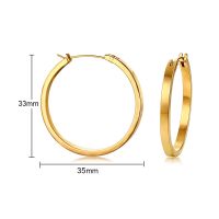 Vnox Chunky Gold Hoop Earrings,Vintage Earrings Statement Earrings Bold Hoop Earrings