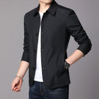 Men Jacket Fashion Standing Collar Jackets Coats Mens Slim Fit Business Casual Jackets Male Clothing Plus Size M-4XL Solid Color