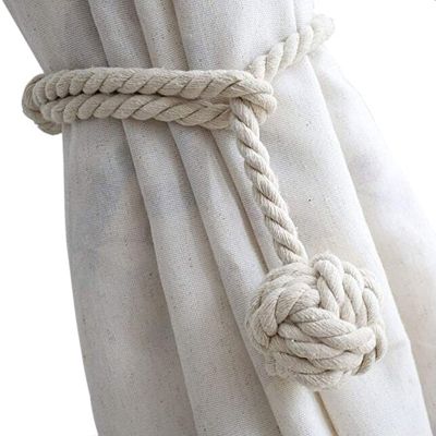 Cotton Curtain Ties Ball Shape Holdbacks Cortinas Holders Vorhang Tiebacks Knitted Handmade Ropes Clips Outdoor Home Decorations