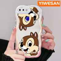 YIWESAN เคสสำหรับ OPPO R15 R17 Pro,เคสลายการ์ตูนน่ารักชิปเนื้อครีมป้องกันเลนส์กล้องเคสโทรศัพท์โปร่งใสขอบเป็นคลื่นเคสซิลิโคนนิ่มกันกระแทกแบบใส