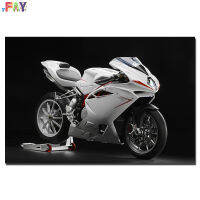 MV AGUSTA โปสเตอร์รถจักรยานยนต์กล้ามเนื้อ F4ศิลปะบนผนังของตกเเต่ห้องนั่งเล่นศิลปะพิมพ์บนผ้าใบรูป0725E4