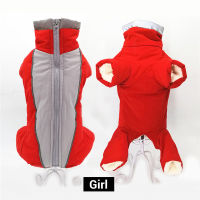 Winter Overalls for Dogs Warm Waterproof Pet Jumpsuit Trousers Male Female Dog Reflective Small Dog Clothes Puppy Down Jacket