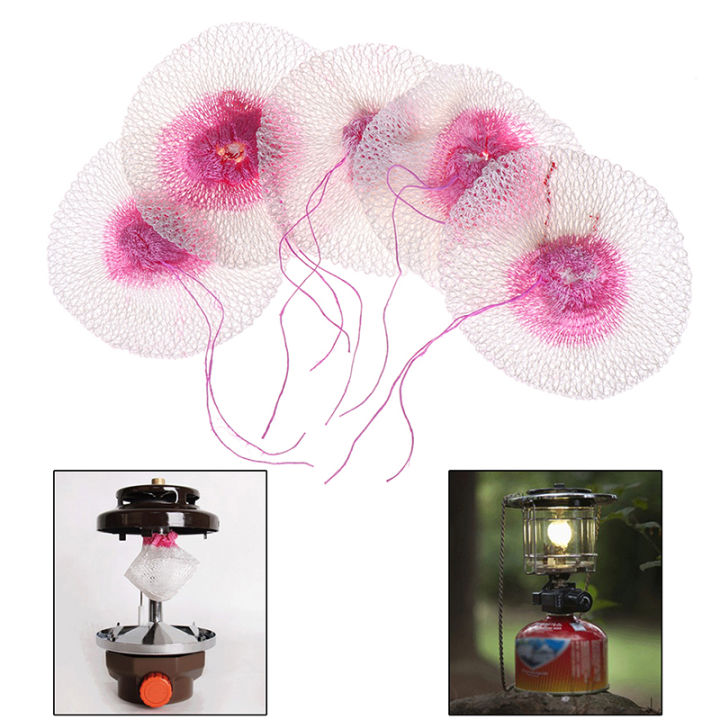 dtake-5ชิ้นตาข่ายตาข่ายตั้งแคมป์โคมไฟก๊าซ-mantles-ไม่ก่อให้เกิดมลพิษแสงโคมไฟ