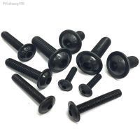 ✗♀● 100pcs M4 M5 M6 Socket Flange Button Head Screws High Tensile Black Allen Bolts GB7380.8-20mm 16mm 12mm 10mm 10.9