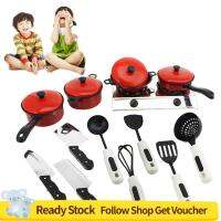 13pcs/Set Kitchen Red Cutlery Toys Baby Suit Playing Function Cooking Utensils Educational Toys