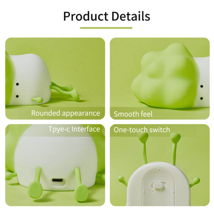 กะหล่ำปลีน่ารัก-led-night-light-touch-sensor-timing-โคมไฟของขวัญเด็กหน้าแรกโต๊ะข้างเตียงห้องนอนตกแต่งซิลิโคน-night-lamp