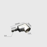 GJPJ-1pc Right Angle Drill 105 Degree Right Angle Driver Angle Extension Power Screwdriver Drill Attachment 1/4inch Hex Bit Drill Bit