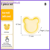 FineGoodWell ชุดข้าวปั้นรูปการ์ตูน1ชิ้นแม่พิมพ์ทำซูชิม้วนซูชิสำหรับเด็กอุปกรณ์พิมพ์กดเบอร์เกอร์ข้าวปั้นเบนโตะแบบทำมือแม่พิมพ์อบขนมในครัว