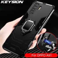 KEYSION เคสเกราะกันกระแทกสำหรับ OPPO,A31 A91 F15 A5 A9ขาตั้งโทรศัพท์เคสสำหรับ Realme โทรศัพท์ X50 Pro Reno 2Z 2F ค้นหา X2 Neo