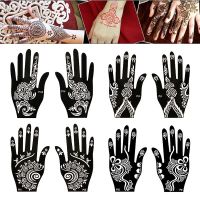 Temporary Tattoo Stencil Hand Henna DIY Body Art Sticker Template Wedding Tool Professional India Fashion Decal Flower Stencil Stickers