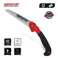 HOTZ WISEUP 7 39; 39; Folding Saw Portable Camping Saw With Gear Lock Triple Cut Carbon Steel Blade Gardening Pruner Woodworking Hand Tools