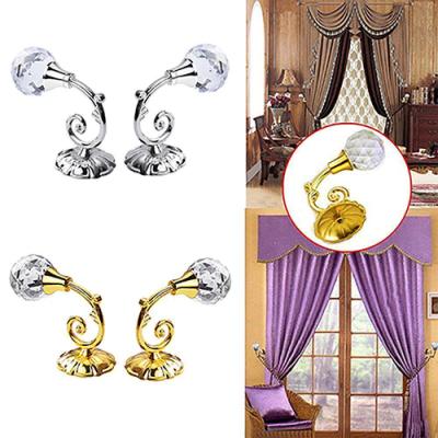 2 Pcs Large Rhinestone Hanging Hooks Curtain Accessoires Wall Tie Back Hook Hanger Holder Home Decorations Tools
